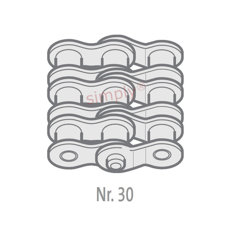 Renold Blue Box 08B-3-NO30 BS Triplex Chain Double Cranked Link 1/2 inch Pitch