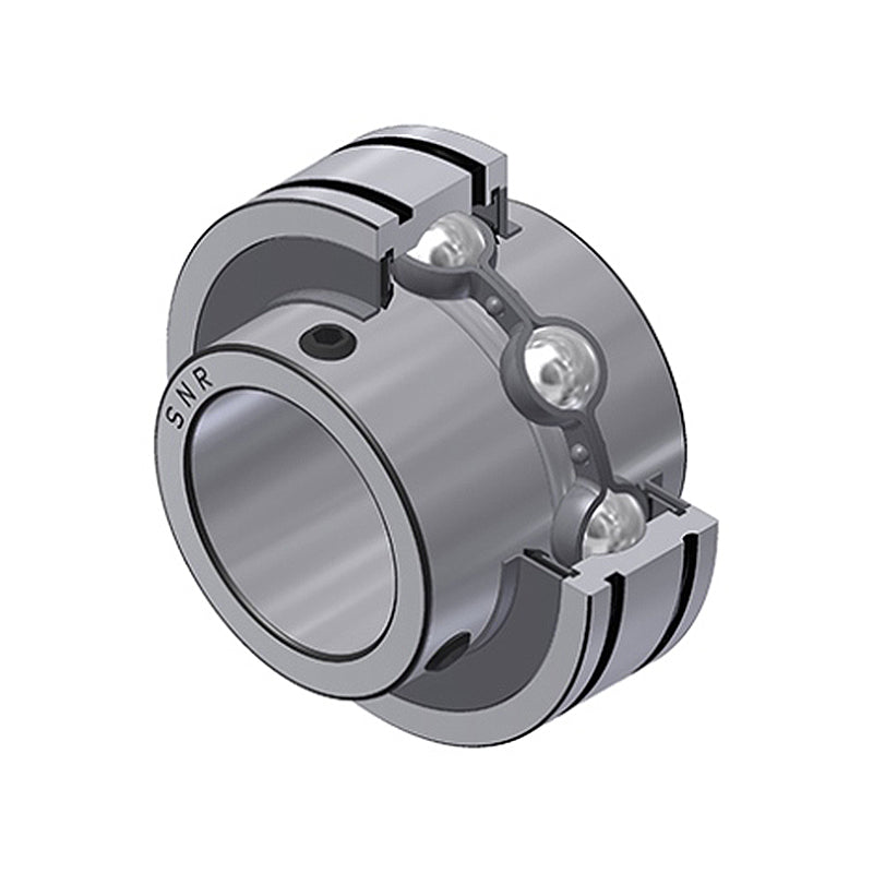 SNR CUC210 Metric Full Width Grooved Parallel Outer Bearing Insert 50mm Bore 90mm Outside Diameter with Grub Screws