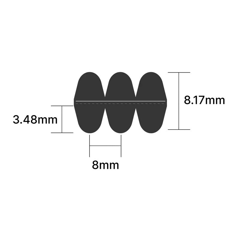 DD3600-8M-20 Continental Double-Sided Timing Belt 20mm Wide 8mm Pitch 450 Teeth