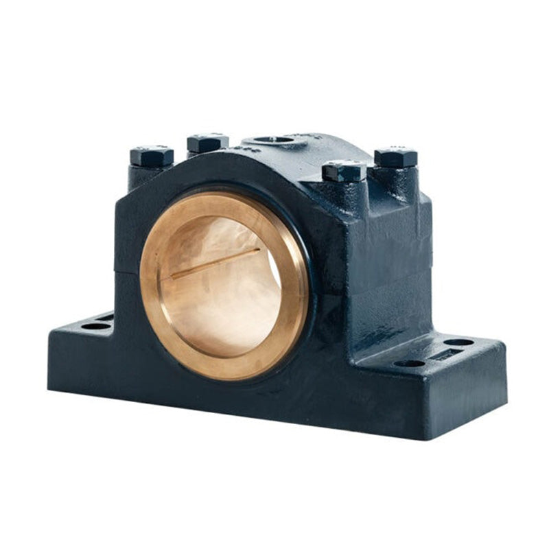 Major Brand DIN506-300M Heavy Duty Metric Split Cast Iron Four Bolt Pillow / Plummer Block Housing with 300mm Bore Gunmetal Bush Insert - Allow 3-4 Weeks