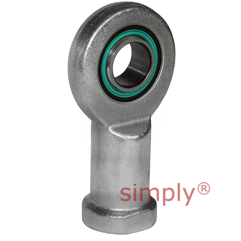 Fluro EI45D2RS Right Hand Zinc Plated Steel Maintenance Free Female Plain Rod End M42x3 Thread