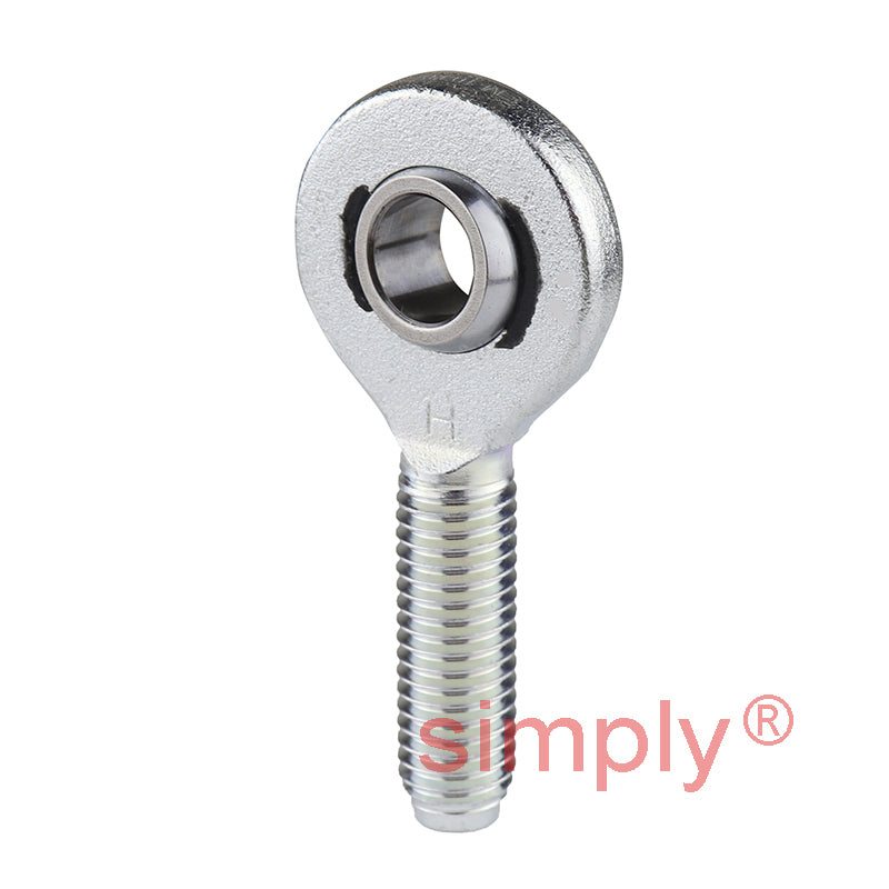 Durbal EM40-20-502 Maintenance Free Left Hand Metric Steel / PTFE Lined Male Rod End M42x3 Thread
