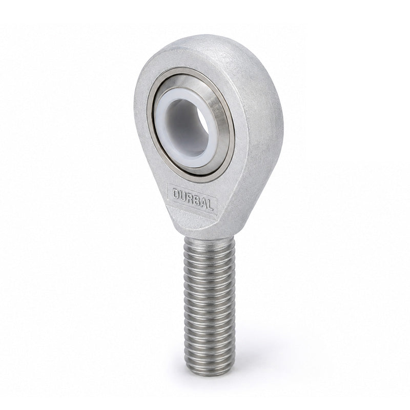 Durbal EMA08-60-502 Maintenance Free Left Hand Metric Aluminium / PTFE Lined Male Rod End M8 Thread