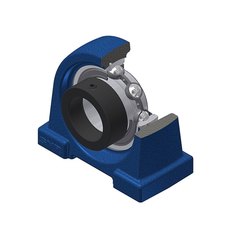 SNR ESPG206 Threaded Base Small Footprint Metric Pillow / Plummer Block Housing Supplied with Eccentric Collar Insert 30mm Bore - Allow 2-3 Days