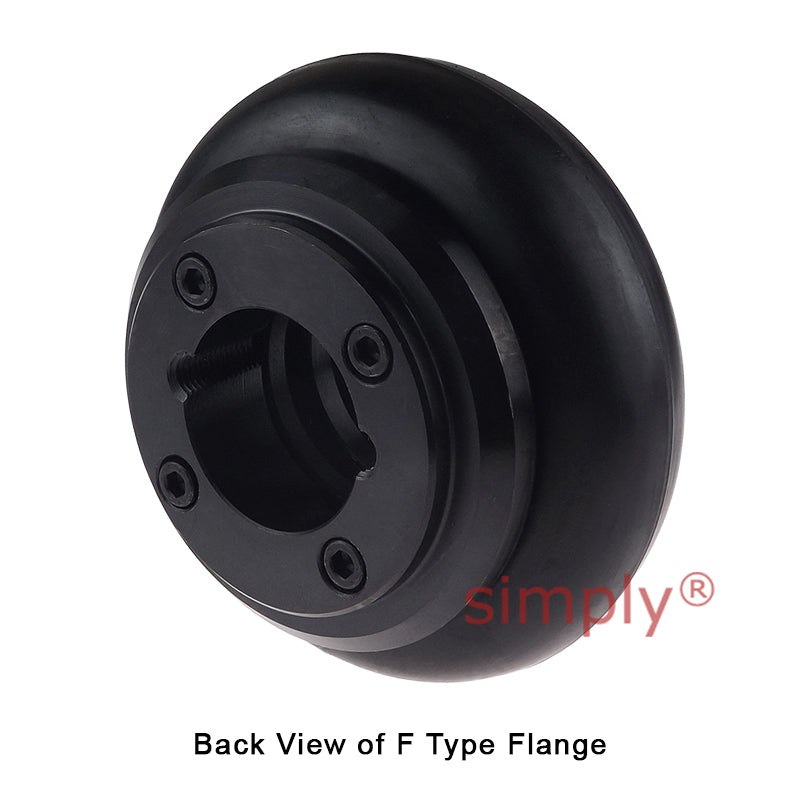 Major Branded F50H/F50F Inner/Outer Facing Taper Bores Type Tyre Drive Coupling Assembly with Fire Resistant Antistatic (F.R.A.S) Tyre