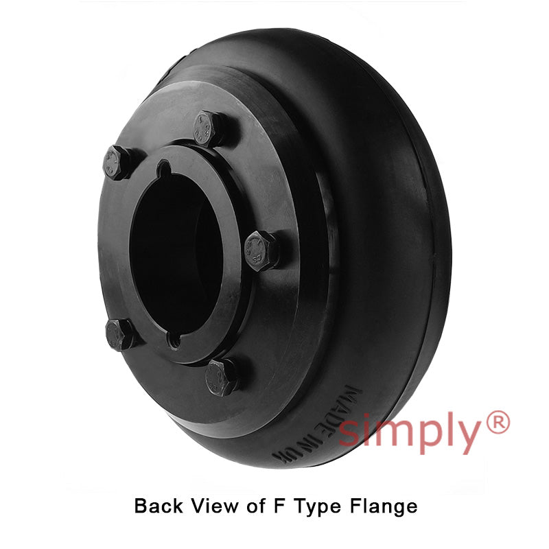 Major Brand F70H/F70F Inner/Outer Facing Taper Bores Type Tyre Drive Coupling Assembly with Fire Resistant Antistatic (F.R.A.S) Tyre