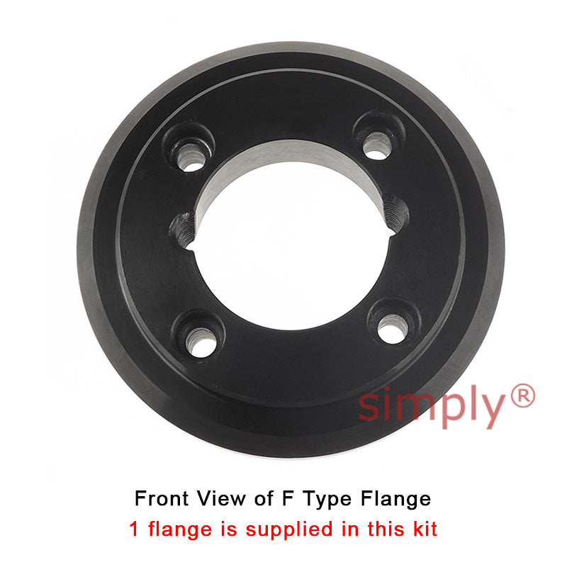 Major Branded F50F/F50B Inner Facing Taper Bore/Pilot Bored Tyre Drive Coupling Assembly with Fire Resistant Antistatic (F.R.A.S) Tyre