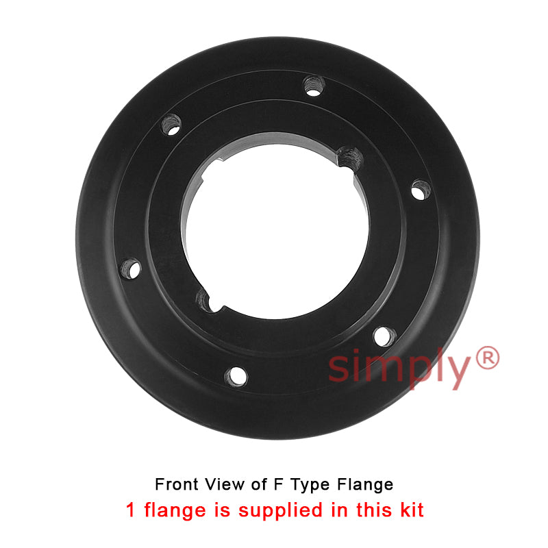 Major Brand F90F/F90B Inner Facing Taper Bore/Pilot Bored Tyre Drive Coupling Assembly with Fire Resistant Antistatic (F.R.A.S) Tyre