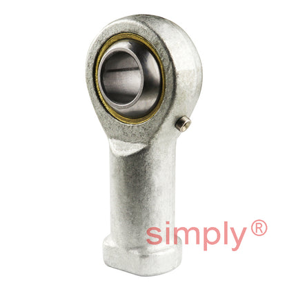 Dunlop FBL-16CG Left Hand Metric Steel / Bronze Lined Maintenance Required Plain Female Rod End M16x1.5 Thread - Allow 7-10 Days