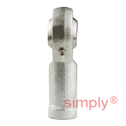 Branded FBL-16CG Left Hand Metric Steel / Bronze Lined Maintenance Required Plain Female Rod End M16x1.5 Thread - Allow 7-10 Days