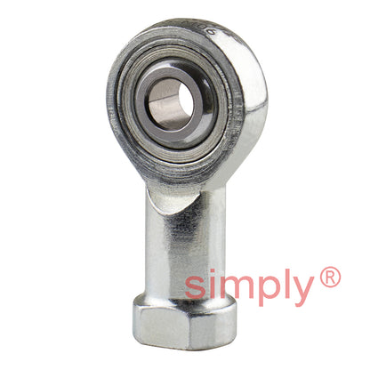 Dunlop FS-M06 Right Hand Metric Steel / PTFE Lined Maintenance Free Plain Female Rod End M6x1 Thread