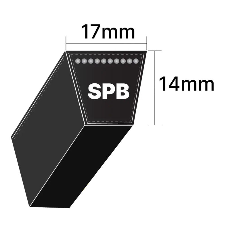 FSPB4500 SPB Section Anti Static Fire Resistant Wrapped V-Belt 17x14mm