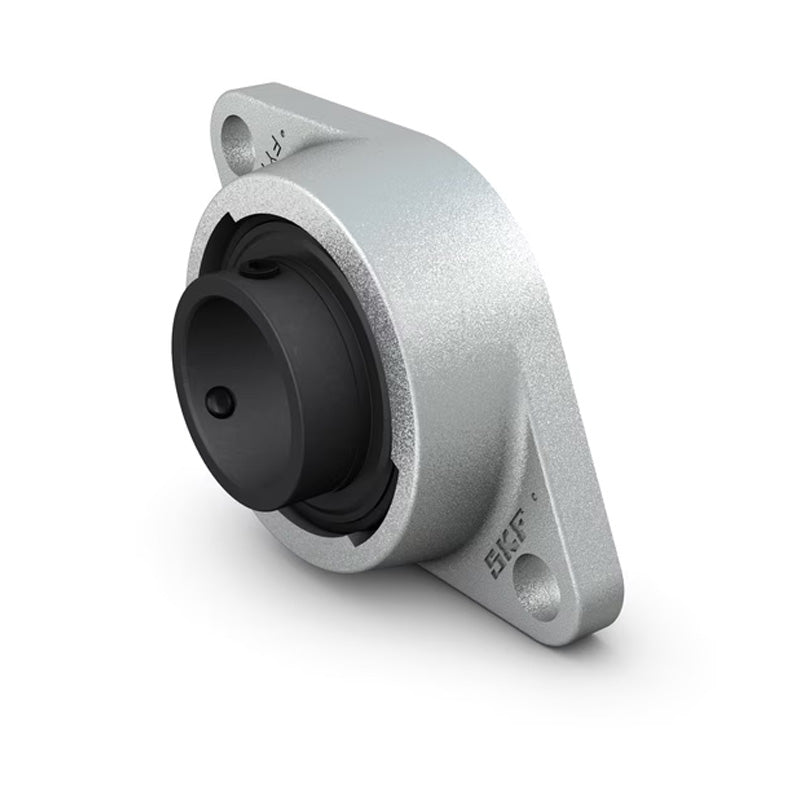 SKF FYT25TFVA228 Y Bearing Two Bolt Oval High Temperature Flange Unit Housing with Steel Cage Insert for Metric Shaft 25mm
