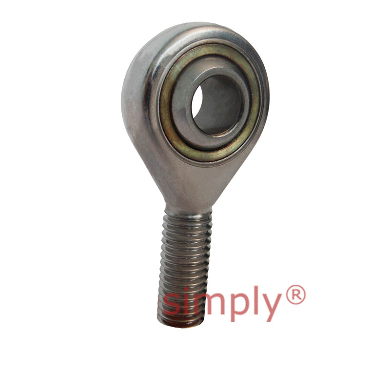 Fluro GALRSW16 Left Hand Stainless Steel / PTFE Lined Maintenance Free Male Plain Rod End M16 Thread
