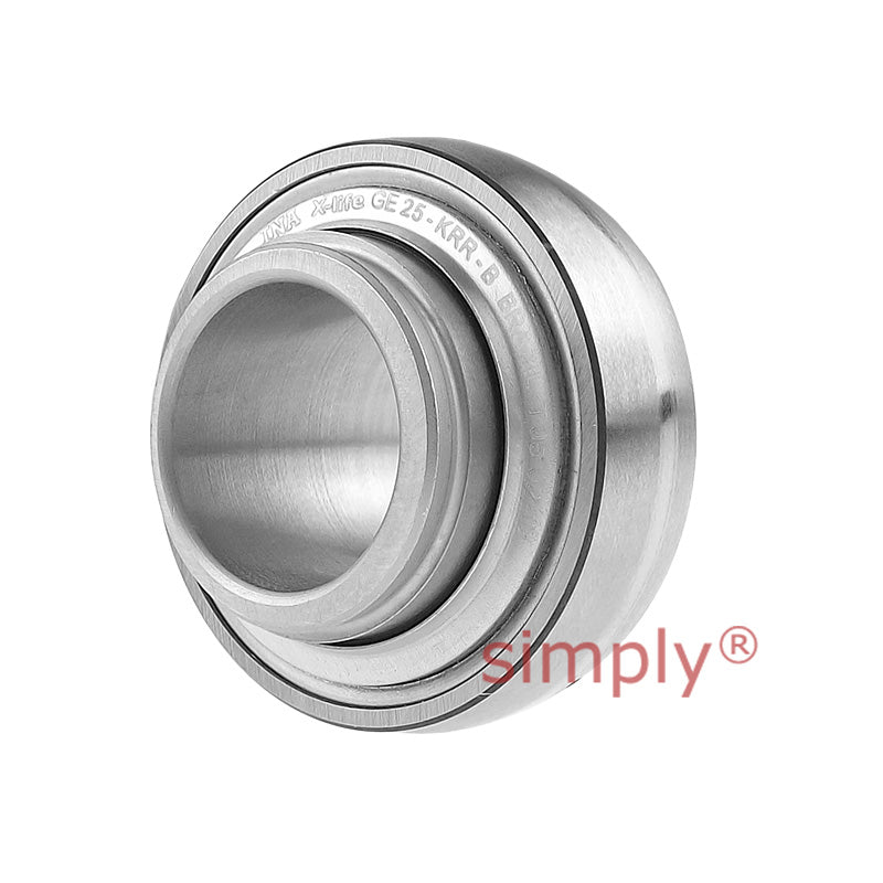 INA GE25XLKRRB Metric Spherical Outer Bearing Insert with R Seals and Eccentric Collar 25x52x44.5mm