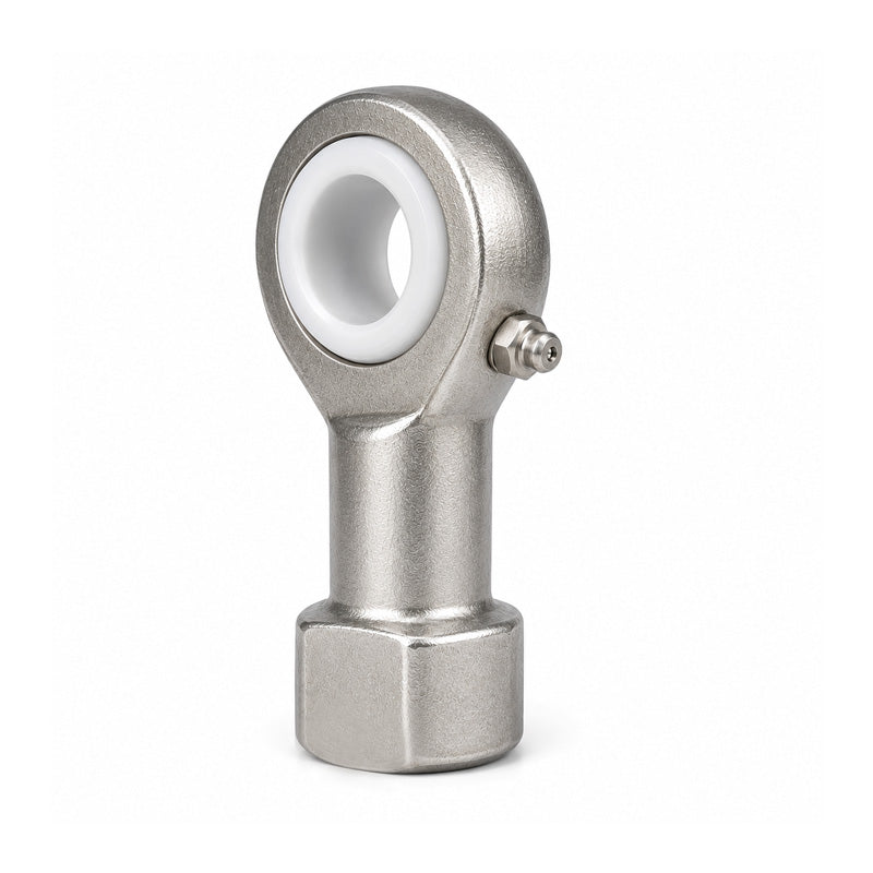 Fluro GIRSW5BO Right Hand Stainless Steel / PTFE Lined Maintenance Free Studded Female Rod End M5 Thread