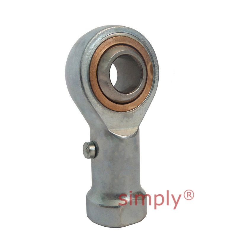 Fluro GILS25 Left Hand Steel / Bronze Female Plain Rod End M24x2 Thread