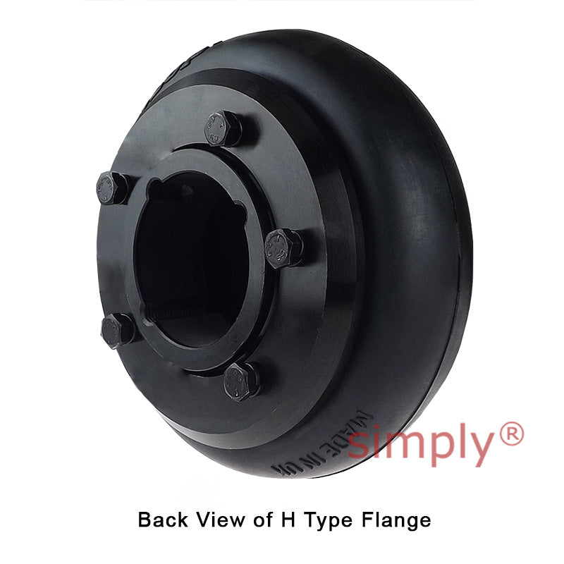 Major Branded F60H/F60H Outer Facing Taper Bores Type Tyre Drive Coupling Assembly with Natural Rubber Tyre
