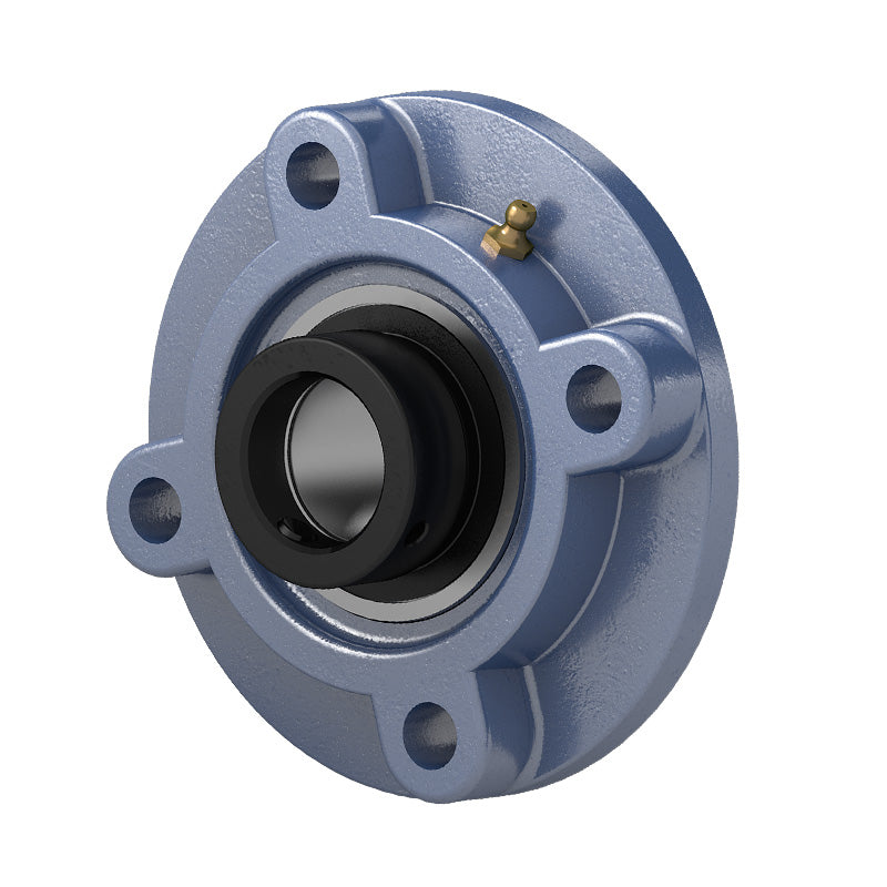 HCFC210 Metric Four Bolt Cast Iron Round Flanged Housing with 50mm Eccentric Collar Insert