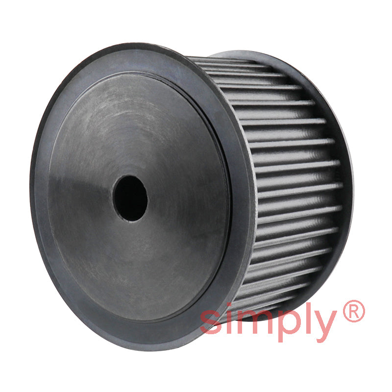 P38-8M-50F - 8mm Pitch 38 Tooth Flanged HTD Type Steel Pilot Bore Timing Pulley for 50mm Wide Belts