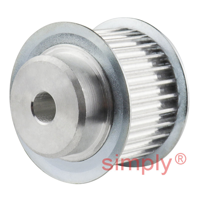 P14-3M-15F - 3mm Pitch 14 Tooth Flanged HTD Type Aluminium Timing Pulley for 15mm Wide Belts