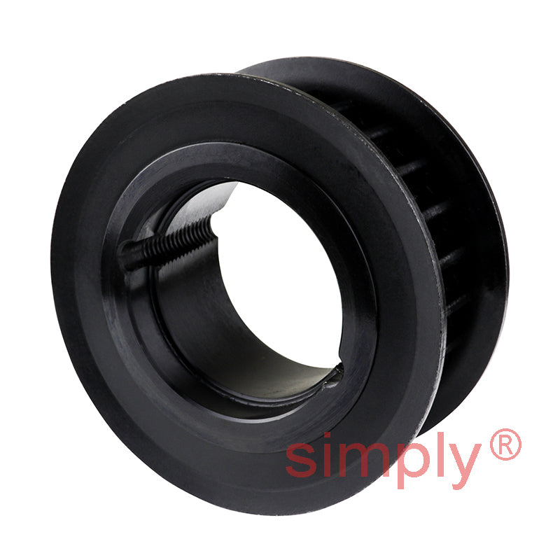 TL24-8M-20F - 8mm Pitch 24 Tooth Flanged HTD Type Steel Taper Bore Timing Pulley for 20mm Wide Belts