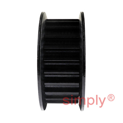 TL24-8M-20F - 8mm Pitch 24 Tooth Flanged HTD Type Steel Taper Bore Timing Pulley for 20mm Wide Belts