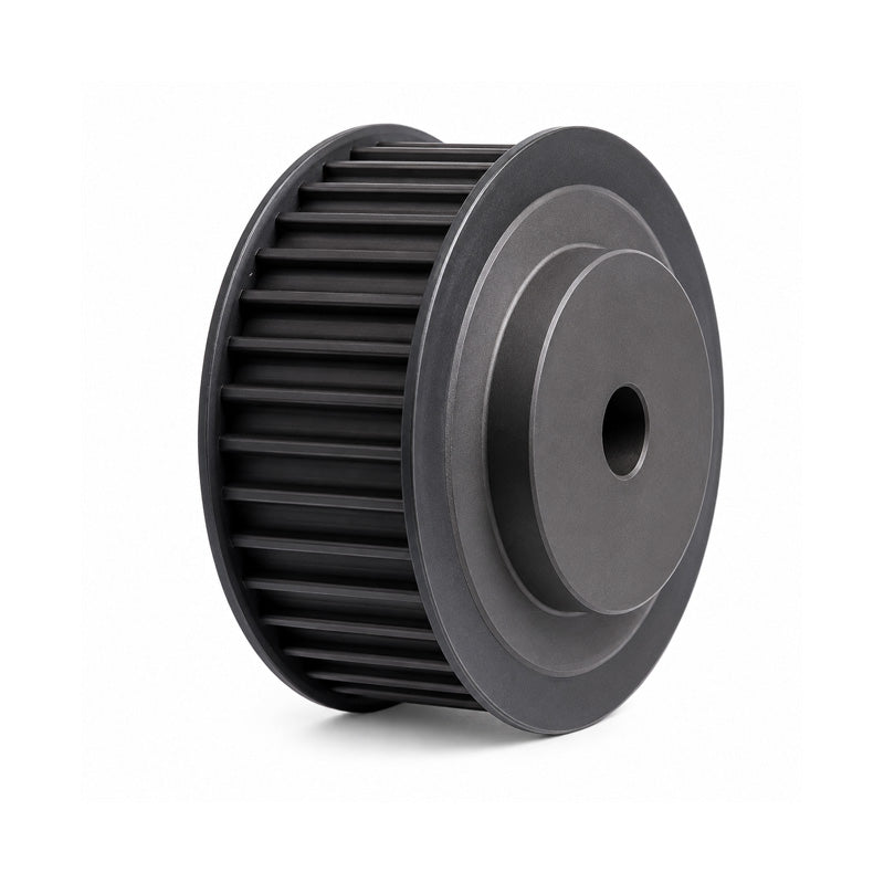 TL26-L-075F - 3/8 inch Pitch 26 Tooth Flanged Tapered Bore Steel Timing Pulley for 3/4 inch Wide Belts
