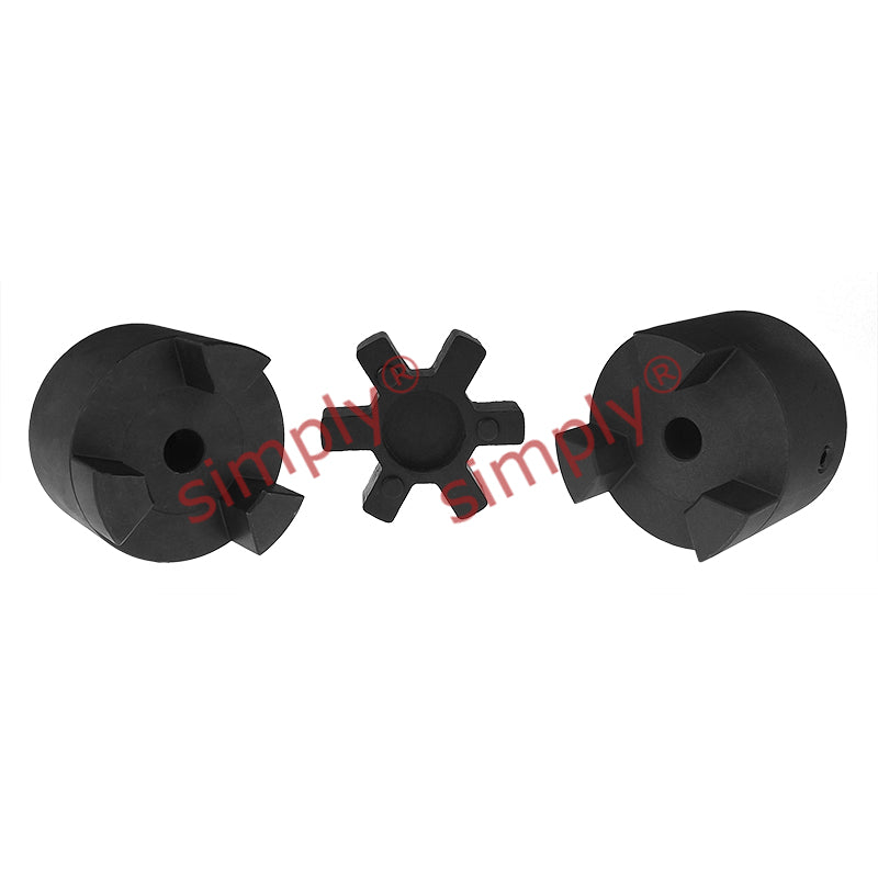 Major Branded L095B/L095B Pilot Bored Jaw Coupling Assembly Max Bore 28mm with Nitrile Rubber Insert