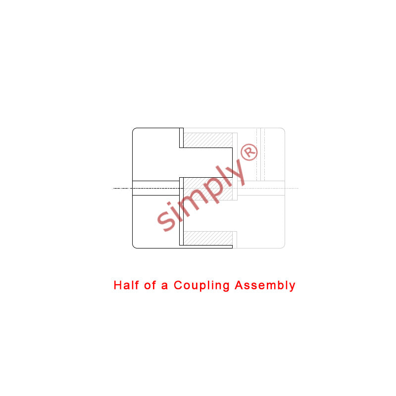 Major Brand L100B Pilot Bored Jaw Coupling Max Bore 35mm