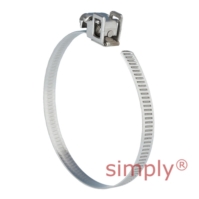 FLS330SS 304 Stainless Steel Jubilee Quick Release Fliplock Strap Adjustment Range 50mm-330mm Band Width 7mm