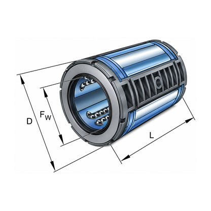 INA KS20 Closed Self Aligning Linear Ball Bushing with Gap Seals 20x32x45mm