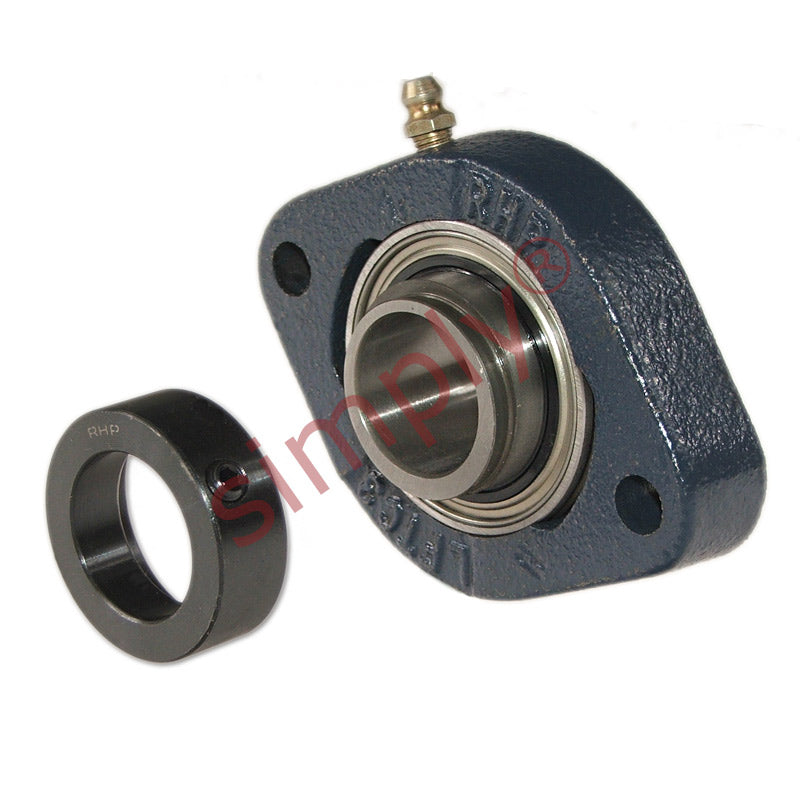 RHP LFTC1/2EC Two Bolt Oval Cast Iron Flange Housing Bearing 1/2 inch Bore