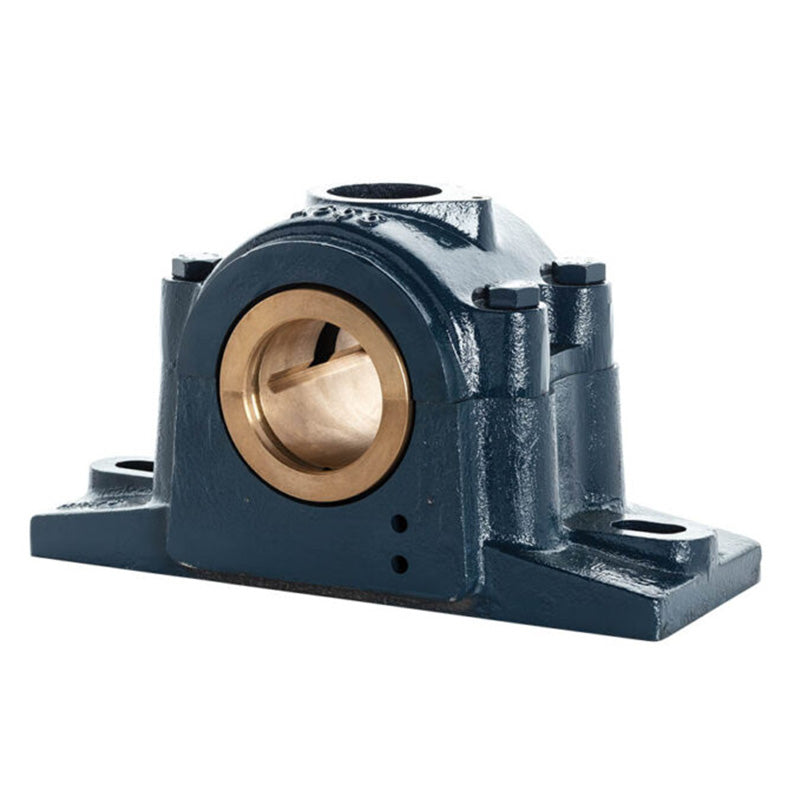 Major Brand LR170M Metric Split Cast Iron Two Bolt Pillow / Plummer Block Housing with 170mm Bore Gunmetal Bush Insert - Allow 3-4 Weeks