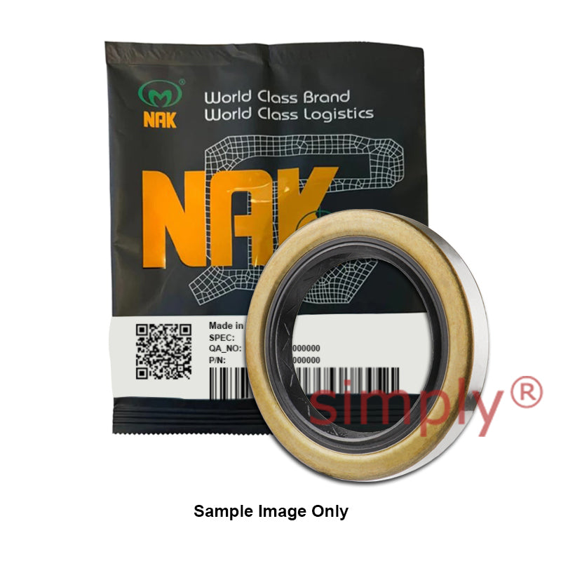 NAK 17x28x5mm Metal Cased Nitrile Rubber Double Lip Rotary Shaft Oil Seal with Garter Spring TB