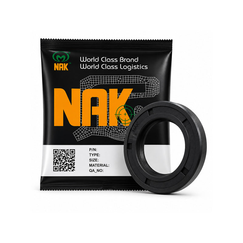 NAK 3.625x4.5x0.5 inch Nitrile Rubber Single Lip Rotary Shaft Oil Seal with Garter Spring SC