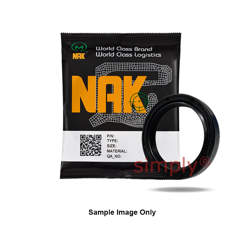 NAK 2.5x3.375x0.5 inch Nitrile Rubber Double Lip Rotary Shaft Oil Seal with Garter Spring TC