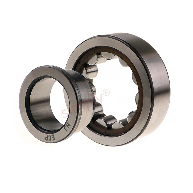 NJ312ETVP Single Row Cylindrical Roller Bearing Extra Load Polyamide Cage 60x130x31mm