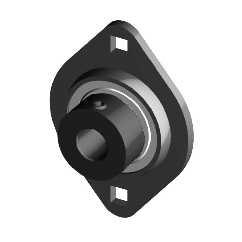 NTN AELPFL206-101W3 Imperial Two Bolt Oval Pressed Steel Bearing Housing with 1-1/16 inch Eccentric Collar Insert - Allow 2-3 Days