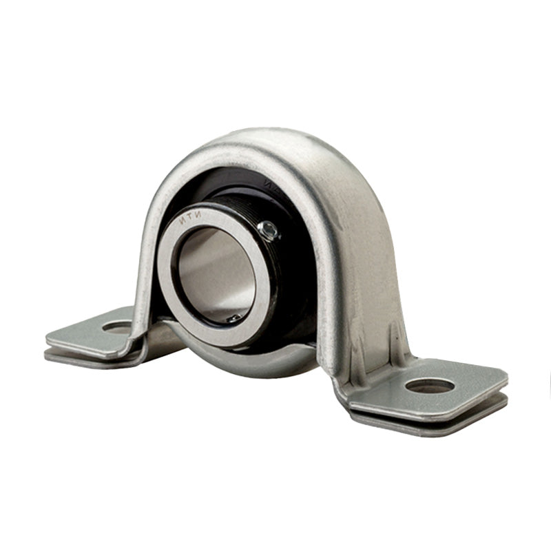 NTN M-AELPP201 Metric Pressed Steel Two Bolt Plummer Block Housing with 12mm Eccentric Collar Insert - Allow 2-3 Days