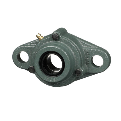 NTN C-UKFL311ED1/HE2311XY Imperial Two Bolt Cast Iron Oval Housing with Cast Iron Cover - Open Version - Insert and Adaptor Sleeve Fits 2 inch Shaft - Allow 2-3 Days