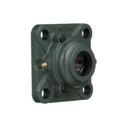 NTN C-UKFS305D1/HE2305 Imperial Four Bolt Square Cast Iron Housing with Cast Iron Cover - Open Version - Insert and Adaptor Sleeve Fits 3/4 inch Shaft - Allow 2-3 Days