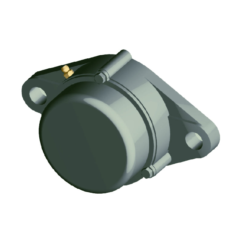 NTN CM-UCFL310D1 Metric Two Bolt Oval Cast Iron Flange Housing with 50mm Bore Insert with Cast Iron Cover - Closed Version - Allow 2-3 Days