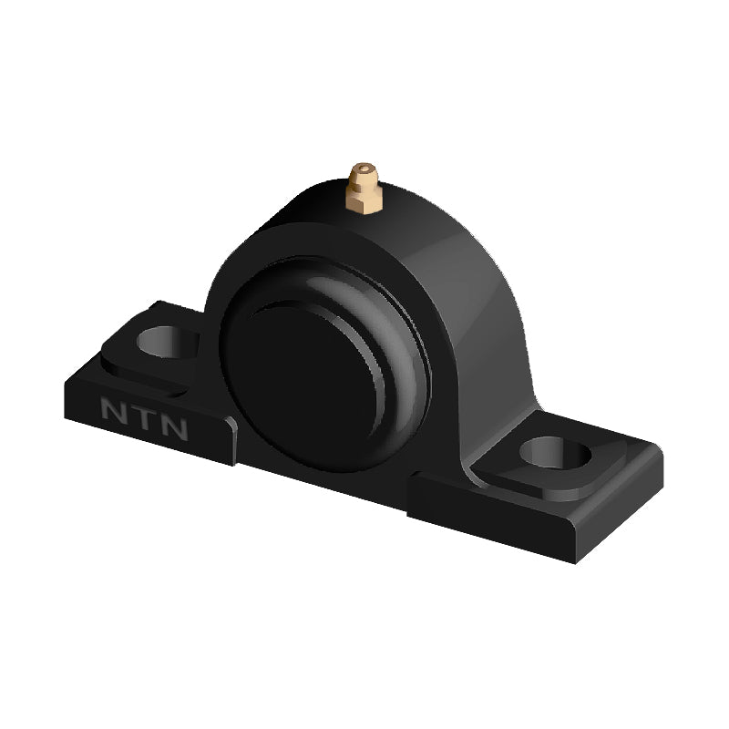 NTN SM-UCPX11-203D1 Imperial Cast Iron Two Bolt Pillow / Plummer Block Housing with 2-3/16 inch Bore Insert with Steel Plate Cover - Closed Version - Allow 2-3 Days