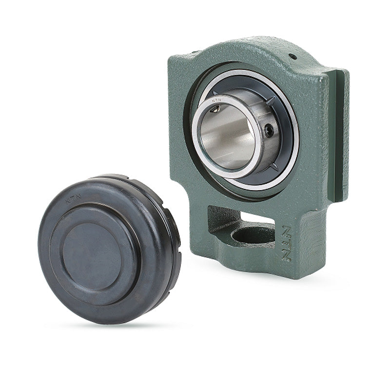NTN M-SM-UCT210-114D1 Imperial Cast Iron Take Up Unit with 1-7/8 inch Bore Bearing Unit with Steel Plate Cover - Closed Version - Allow 2-3 Days