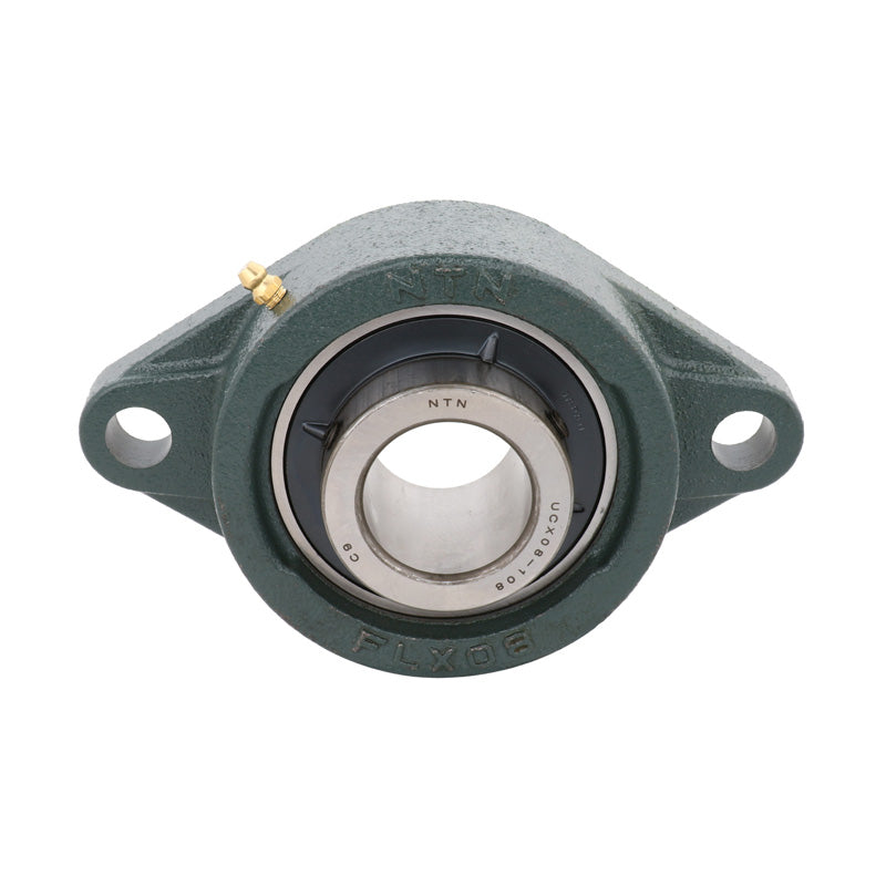 NTN M-UCFL216D1 Metric Two Bolt Oval Cast Iron Flange Housing with 80mm Bore Insert - Allow 2-3 Days