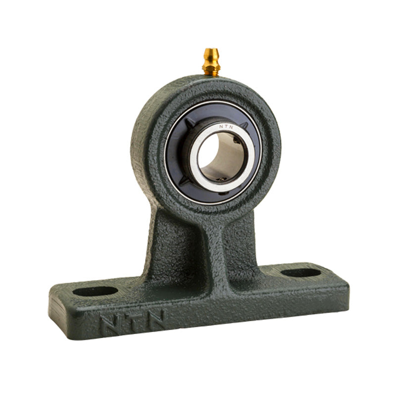 NTN UCHP205D1 Metric Cast Iron High Centre Height Two Bolt Pillow / Plummer Block Housing with 25mm Bore Insert - Allow 2-3 Days