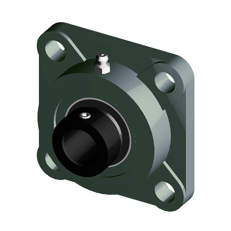 NTN M-UELF209-112D1 Imperial Four Bolt Square Cast Iron Flange Housing with 1-3/4 inch Bore Eccentric Collar Insert - Allow 2-3 Days
