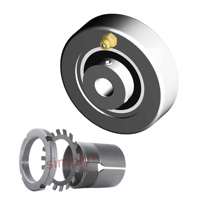 NTN UKC313D1/H2313X Metric Cast Iron Cartridge Unit with Adaptor Sleeve Mounted and 60mm Bore Insert 170mm Outside Dia - Allow 2-3 Days