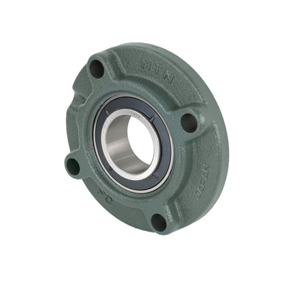 NTN UKFC212D1/H2312X Metric Four Bolt Cast Iron Round Flanged Housing Insert and Adaptor Sleeve Fits 55mm Shaft - Allow 2-3 Days